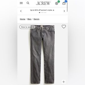 Brand New with Tags - JCrew 484 Slim-fit Jean in Black Wash. Size 33/30